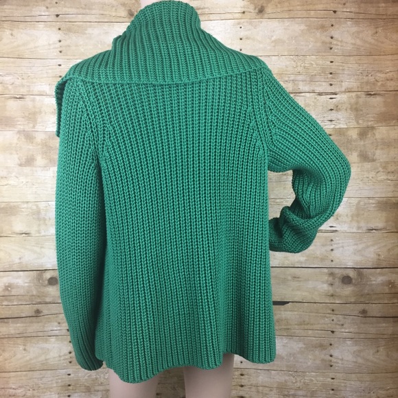 Talbots Chunky Shawl Collar Open Cardigan Sweater - Picture 3 of 8